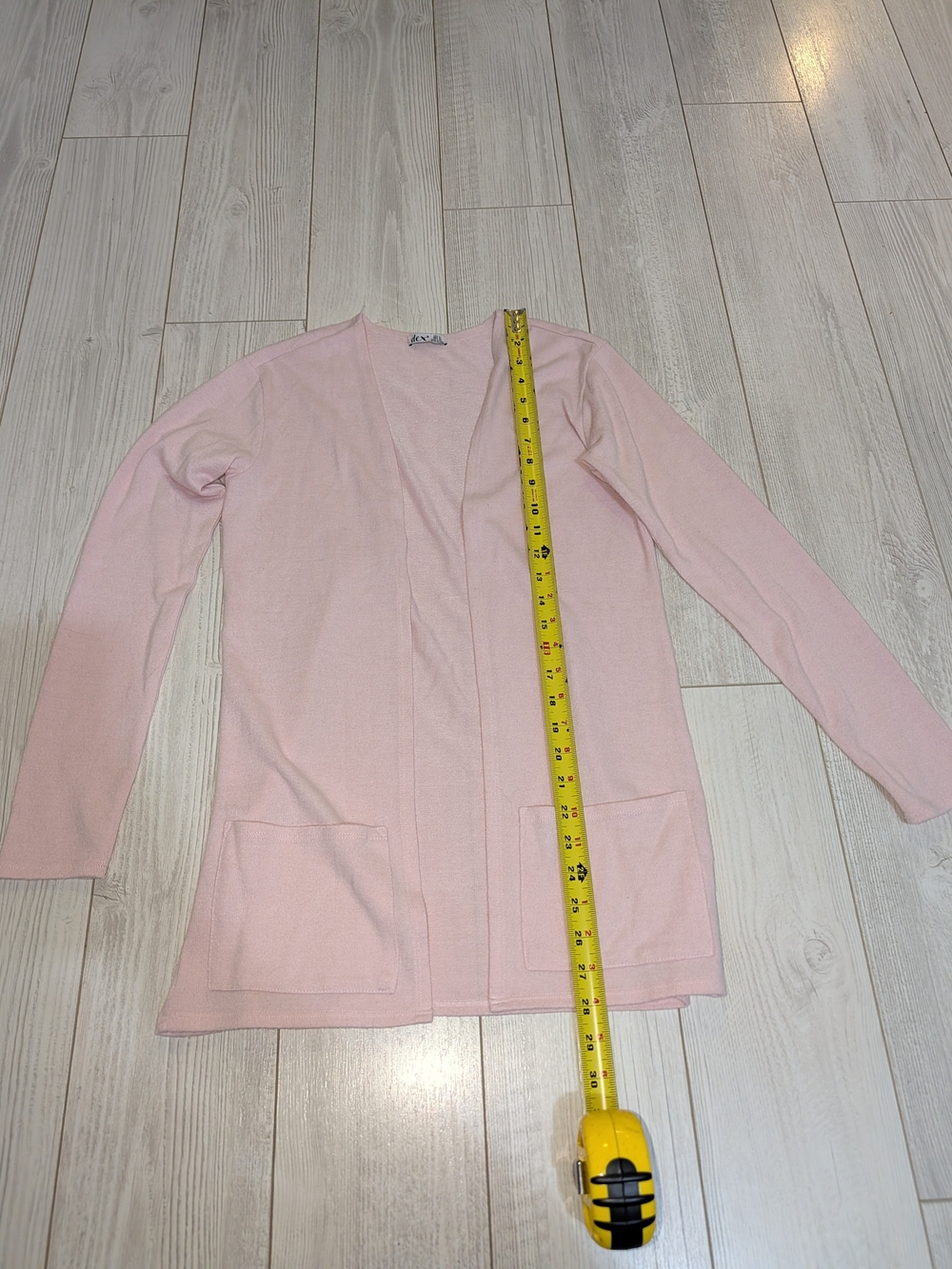 Dex Light Pink Open-Front Women's Cardigan
